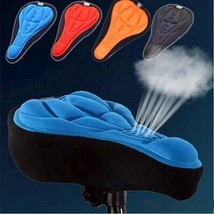 BICYCLE GYM COMFORT GEL SEAT SADDLE COVER CUSHION FOR BICYCLE GYM SPIN BLUE - $10.84