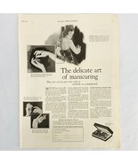 Vintage 1921 Cutex Manicure Set Print Ad Geraldine Farrar 13&quot; x 9 3/4&quot; - $123.51 MXN