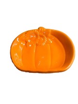 Harvest Fall Pumpkin Dish, Orange Perfect For Nuts/Candy Decorating. 6 Inches - £11.25 GBP