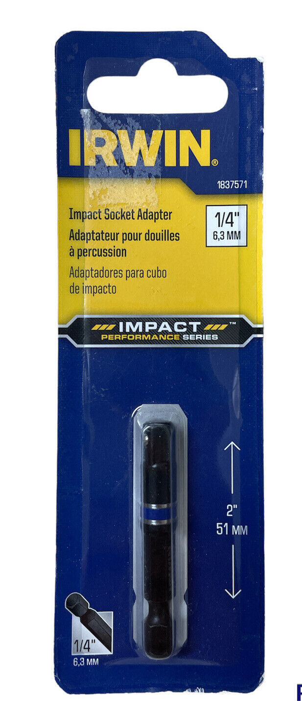 Irwin 1837571  1/4" x 2" Impact Socket Adapter - £6.07 GBP