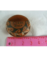 Costa Rica Pottery Ashtray Reddish clay hand painted 3.25 diameter - $17.28 CAD