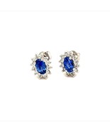 Natural Sapphire Diamond Stud Earrings 14k Gold 0.90 TCW Certified $2,45... - $1,178.10
