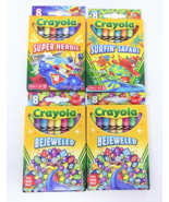 Rare Lot 4 Target Exclusive Crayola Crayons Bejeweled Surfin&#39; Safari Heroic - €42,96 EUR