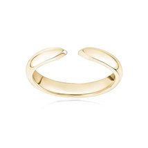 Simple Wide Gold-Plated Open Ring - Minimalist 925 Sterling Silver Women&#39;s Jewel - £22.72 GBP