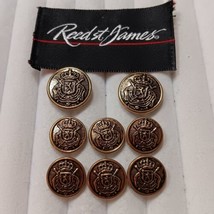 Reed St James Bronze Blazer Buttons 8 2-Large, 6 Smaller - £10.13 GBP