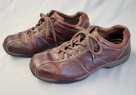 LL Bean Shoes Leather Lace Up Brown Mens 9.5 W Walking Casual 0GTF5 - $32.68