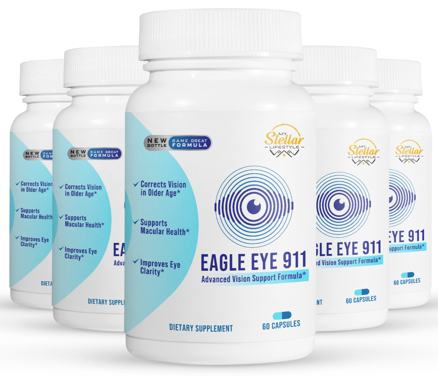 Primary image for 5 Pack Eagle Eye 911, advanced vision support formula-60 Capsules x5