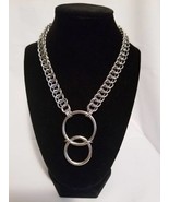 Aluminium Butted Doppel O-Ring Halskette Valentinstag Geschenk,Muttertag - £41.27 GBP