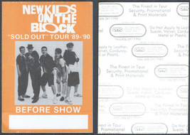 New Kids on the Block OTTO Cloth Before Show Pass from the 1989-90 Sold ... - $6.80
