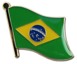 BRAZIL  FLAG LAPEL PIN BANDERA HAT CAP SHIRT TIE - $6.69