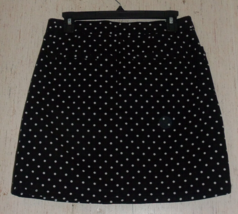 Excellent Womens Croft &amp; Barrow Stretch Black W/ White Polka Dots Skort Size 4 - £20.14 GBP