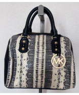 Michael Kors Satchel Silver Gray Python Snakeskin Small Shoulder Bag - $73.62 CAD