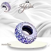 PANDORA Purple Pave Sparkle Spacer Charm 925 Silver Charml (Retired) US ... - $628.06 MXN
