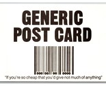 Generic Humor Comic Barcode Greetings UNP Continental Postcard O21 - £2.37 GBP