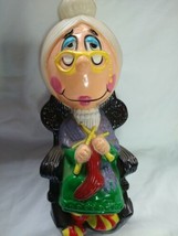 Vintage 1980&#39;s Granny Rocking Chair Grandma Plastic Piggy Bank - £12.65 GBP