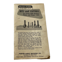 Porter Cable Brochure For Bits &amp; Cutters 1950’s - £7.07 GBP