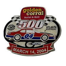2004 Golden Corral 500 Atlanta Georgia NASCAR Race Car Racing Lapel Hat Pin - £6.34 GBP