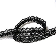 5 Yard Black Pearl Beads Lace Trim Sewing Lace Ribbon Eyelet Fabric For Sewing C - £14.21 GBP