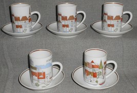 Set (5) Suisse Langenthal DEMITASSE CUPS &amp; SAUCERS Made in Switzerland - £43.40 GBP