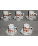 Set (5) Suisse Langenthal DEMITASSE CUPS &amp; SAUCERS Made in Switzerland - £43.85 GBP