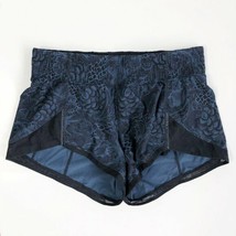 Rare! Lululemon Miles Ahead Floral Mesh Shorts 2.5&quot; Nouveau Mach Blue Black Sz 4 - £34.83 GBP