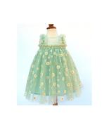 Baby Tulle Dress, Light Green Tulle Dress, Daisy Tutu Dress, Flower Girl Dress - $14.95