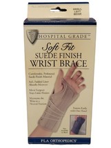 FLA Orthopedics Hospital Grade Suede Finish Wrist Brace Beige Left Hand ... - $15.79