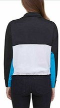 NWT!!! DKNY Half Zip Envelope Pocket Sweatshirt, Black/White, Small - £19.97 GBP