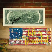 Betsy Ross Flag 1776 Signed Rency Art $2 Bill - Ltd And S/N Of 1776 - Just Do It - £19.43 GBP