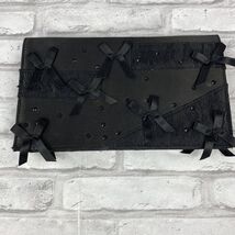 Neiman Marcus Prabal Gurung Black Clutch Lace Bows Embellished - $26.10