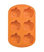Pumpkin Faces Silcone Mold Wilton Halloween 6 Treats Orange Cake - £11.93 GBP