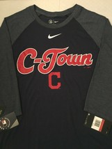 Cleveland Indians/Guardians Mens Nike Tri-Blend 3/4 Sleeve T-Shirt - XL ... - £20.32 GBP