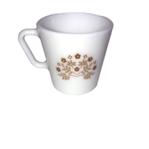 Vintage Pyrex Milk Glass Summer Impressions D-Handle Coffee Cup/Mug - £7.74 GBP