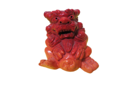 Foo Dog Temple Dog Guardian Hand Made Ceramic 5&quot; Tall Sitting - £15.76 GBP