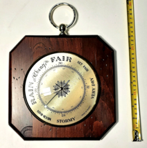 Barometer Measure Atmospheric Pressure Made in France to hang with wood Frame - £28.76 GBP