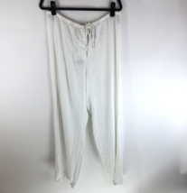 French Connection Womens Pants Linen Button Fly Tie Waist White 12 - £15.21 GBP