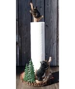 Woodland Black Bear Cubs Climbing On Tree In Pine Forest Paper Towel Holder - €49,83 EUR