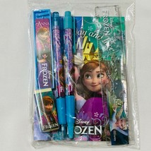 Blue Disney Frozen Stationery set, Pen, Pencil, Notebook, Ruler,  Eraser... - $9.16