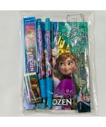 Blue Disney Frozen Stationery set, Pen, Pencil, Notebook, Ruler,  Eraser... - $9.16
