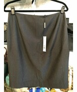 Elie Tahari Noir Broche Rayé &quot; Bennet &quot; Jupe Style #E30FT301 Sz 6 Nwt - $103.48 CAD