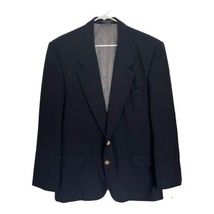 Fratelli Men Blazer Size 44r Wool Sport Coat Navy Blue Suit Jacket - £41.18 GBP