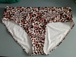 Time And Tru Mid-Rise Bikini Bottom 3X Brows/White Animal Print NWOT - $93.13 MXN