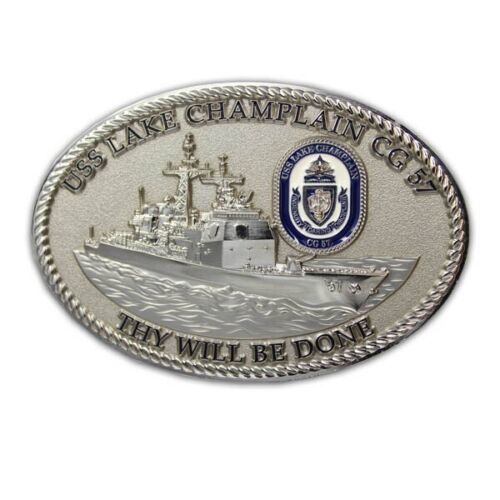 Primary image for USS LAKE CHAMPLAIN CG-57 SILVER  3" BELT BUCKLE