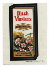 Topps Wacky Packages 1973 3rd series Ditch Masters tan back Dutch Master... - $19.99