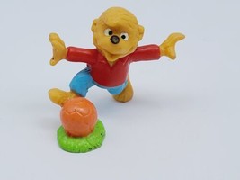 Vtg Berenstain Bears Brother Bear Soccer Ball PVC Figure Applause - £16.50 GBP