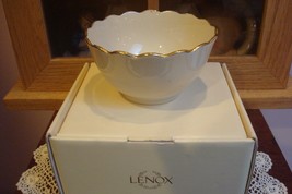 Lenox fine china round fruit  bowl gold rim NIB original inbox - £19.46 GBP