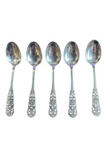 Vintage Set of 5 Norwegian 830 Silver Coffee Spoons - Valdres Pattern - £139.85 GBP