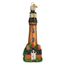 Old World Christmas Tree Currituck Lighthouse Glass Ornament Building Ocean - £12.78 GBP