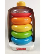 Fisher-Price Rock-a-Stack Toy 5 Stacking Rings Developmental Baby Toy GW58 - £7.42 GBP