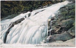 Postcard Meadow Creek Falls Near New Castle Virginia - $3.57